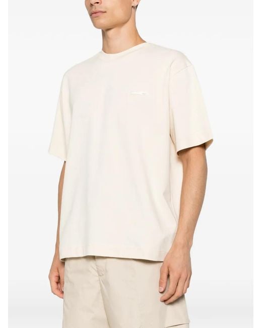 Rhun White Logo-Patch T-Shirt for men