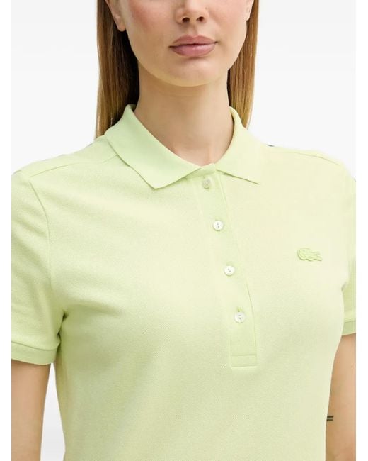 Lacoste Mini-Jurk Met Logo-Patch in het Yellow