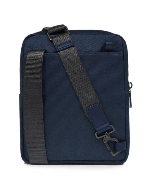 Piquadro Blue Modular Logo-Plaque Bag for men