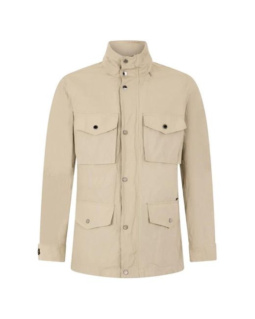 Moorer Natural Button Front Pocket Jacket for men