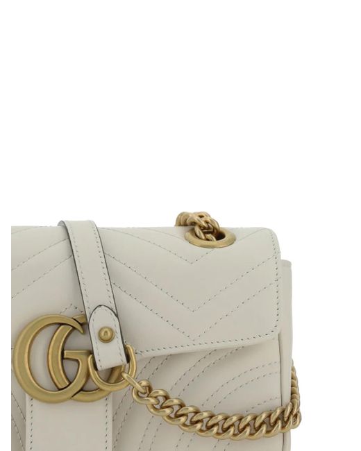 Gucci Gray Mini Gg Marmont Shoulder Bag