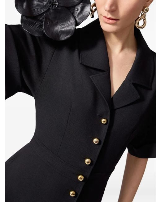 Carolina Herrera Black Buttoned Shirt Dress