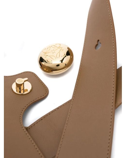 Loewe White Medium Pebble Leather Bag