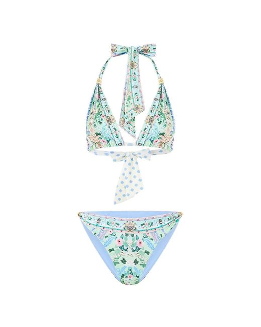 Camilla Blue Maillot De Bain Deux Pièces À Imprimé Graphique