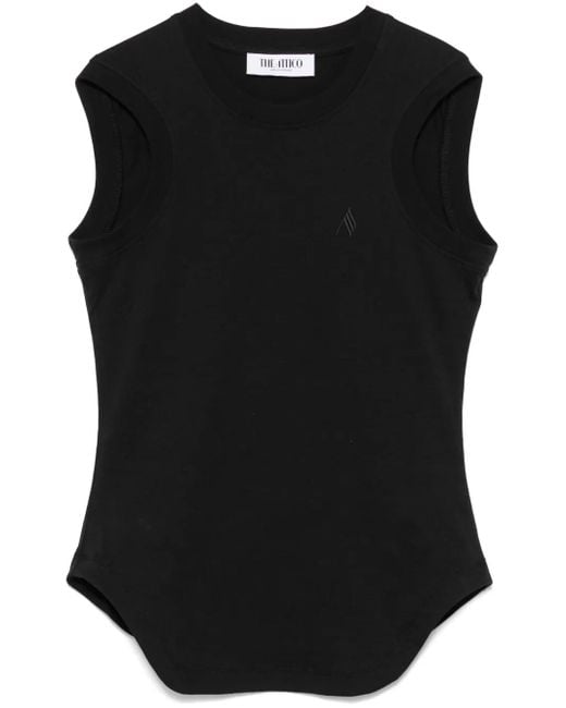 The Attico Black Light Jersey Tank Top