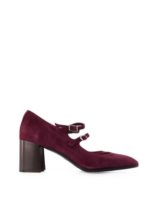 CAREL PARIS Purple Alice Flex Buckle-Strap Pumps
