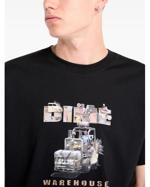Dime Black Mad Bry Cotton T-Shirt