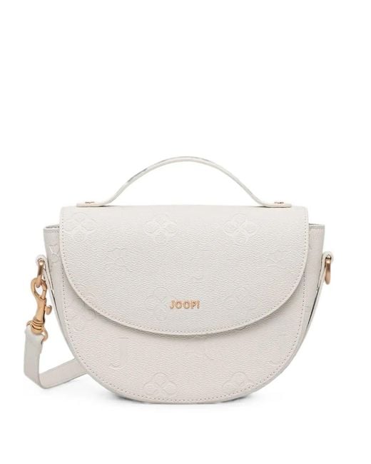Joop! White Logo-Embossed Shoulder Bag