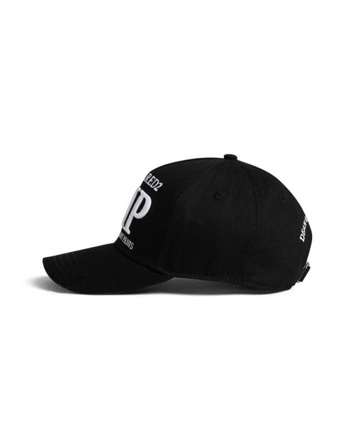 Cappello da baseball con ricamo di DSquared² in Black da Uomo