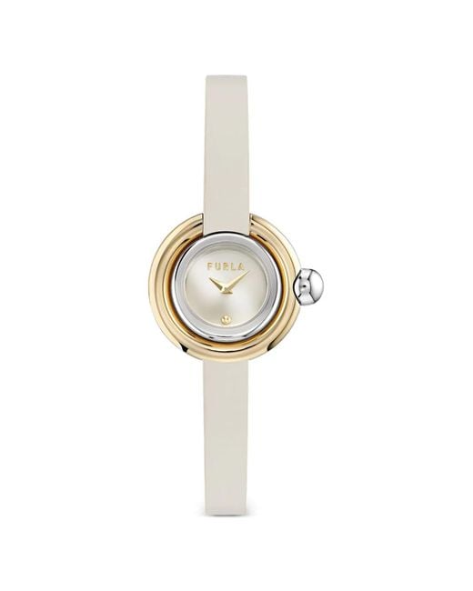 Furla White Leather Case 28Mm Watch