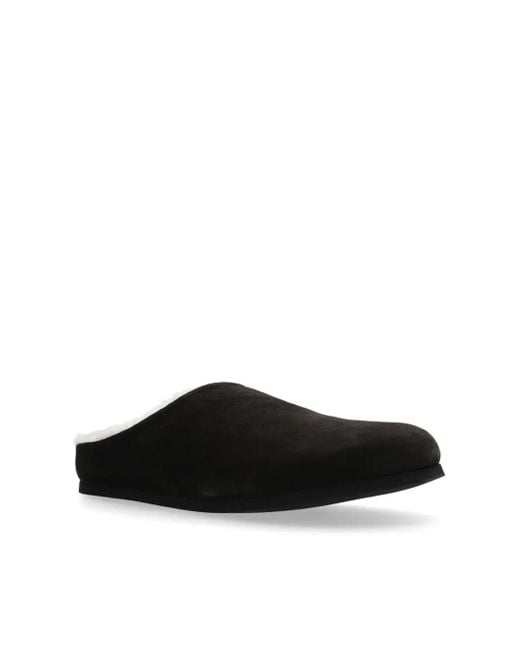 Common Projects Black Clogs Aus Shearling
