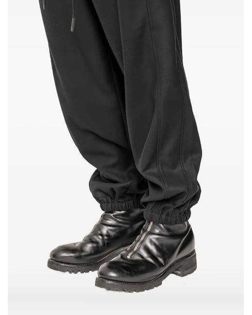 Andrea Ya'aqov Black Drawstring-Waist Trousers for men