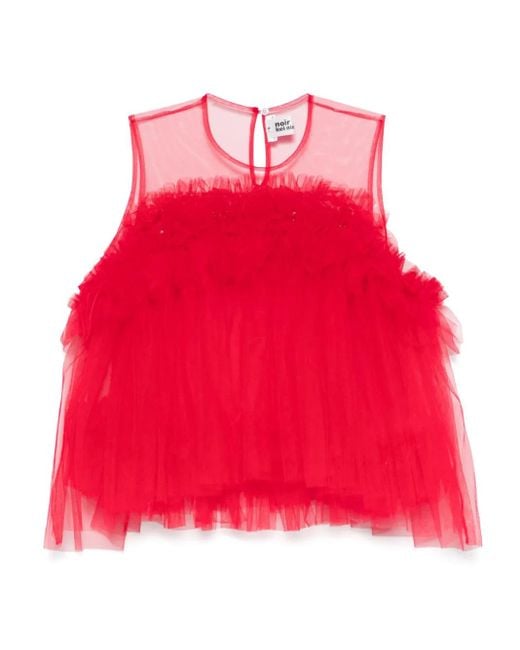 Top Con Ruches di Noir Kei Ninomiya in Red