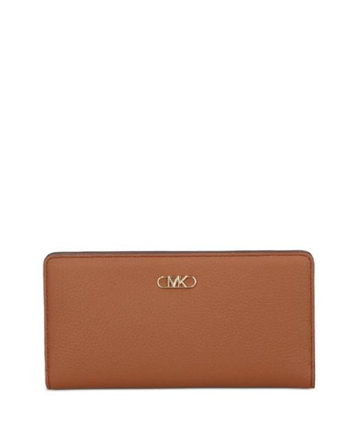 Michael Kors Brown Logo-Plaque Wallet