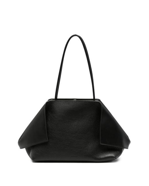 MINOBOSSI Black Valery Whisper Leather Tote Bag