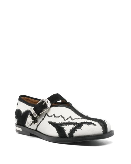 Toga Black Suede Ballet Flats