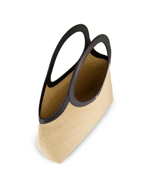 Courreges Metallic Holy Raffia Tote Bag