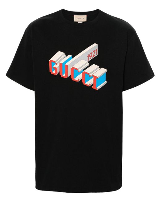 Gucci Blue 3d 1921-print T-shirt for men