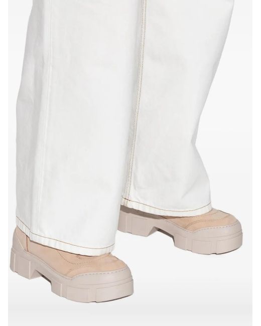 Vic Matié Natural Lace-Up Padded Boots