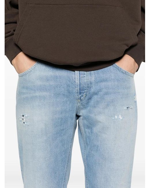 Dondup Blue Brighton Distressed Jeans for men