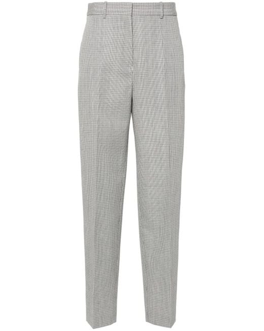 Jil Sander Gray Checked Tailored Trousers