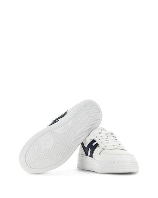 Hogan White H630 Color-Block Panelled Sneakers for men