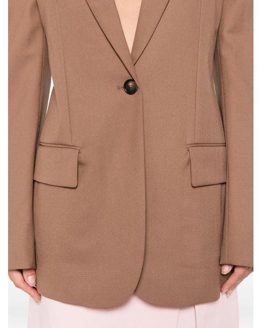 Stella McCartney Brown Single-Button Blazer