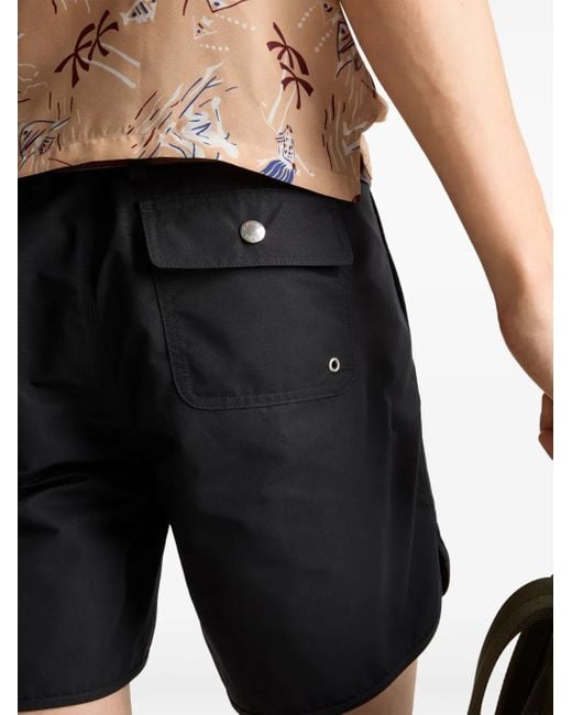 Prada Black Technical Swim Trunks for men