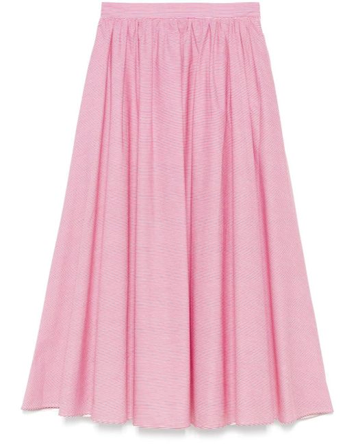 Gonna Midi A Righe di Manuel Ritz in Pink