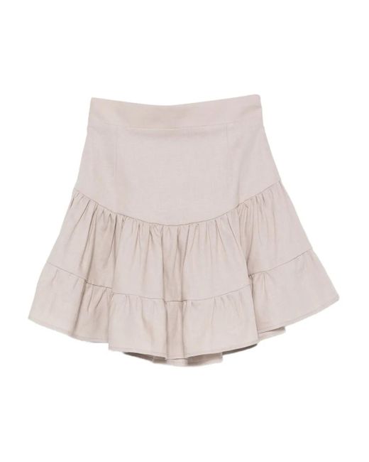Hamza Natural Bali Linen Mini Skirt