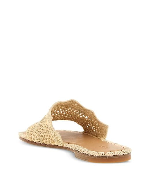 Odissi White Lucia Woven Raffia Sandals