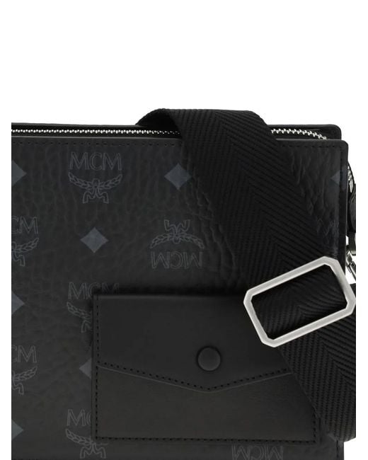 MCM Black Aren Messenger Bag for men