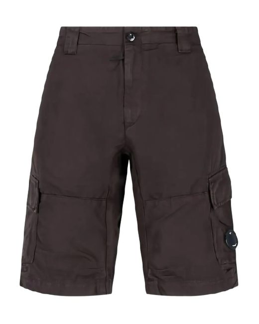 C P Company Gray Cargo-Pocket Shorts for men