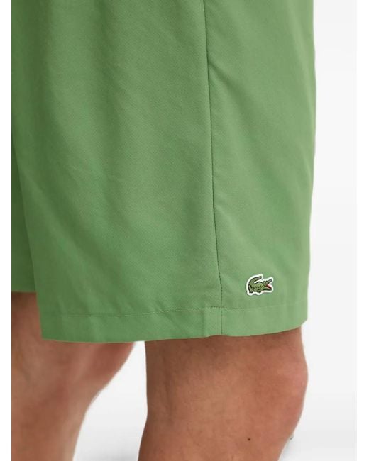 Lacoste Green Logo-Patch Tennis Shorts for men
