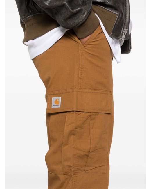 Carhartt Brown Low-rise Cargo Trousers for men