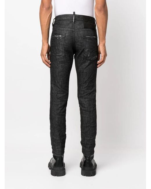 DSquared² Gerafelde Jeans in het Black voor heren