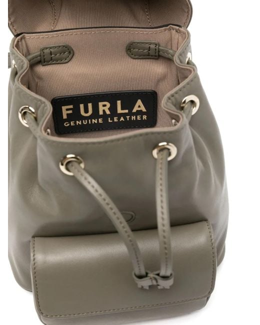 Furla ロゴバックル バックパック Gray