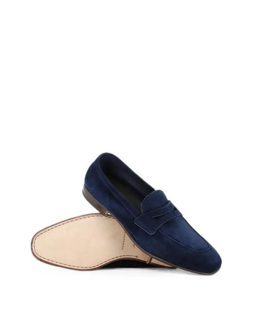 Henderson Blue Mocassins En Daim for men