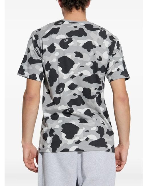 A Bathing Ape White Ape Head Camo-Print T-Shirt for men
