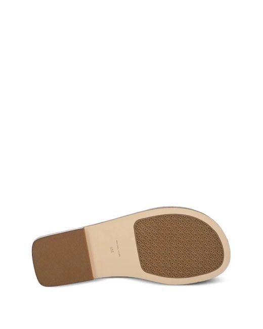 MICHAEL Michael Kors Brown Leather Braided Flat Sandals