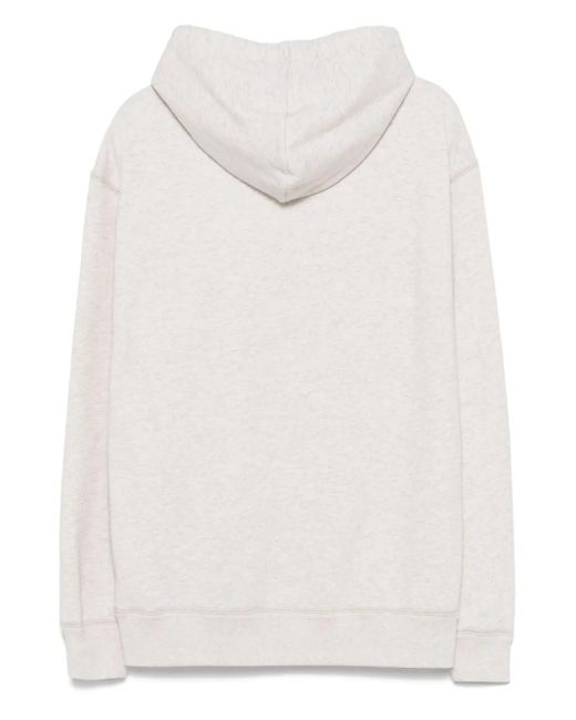 Isabel Marant White Matte Hoodie for men