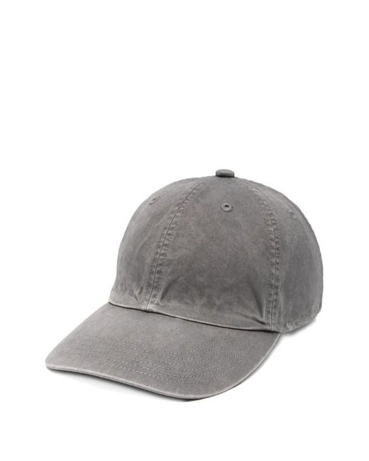 Auralee Gray Garment-Dyed Chino Cap for men