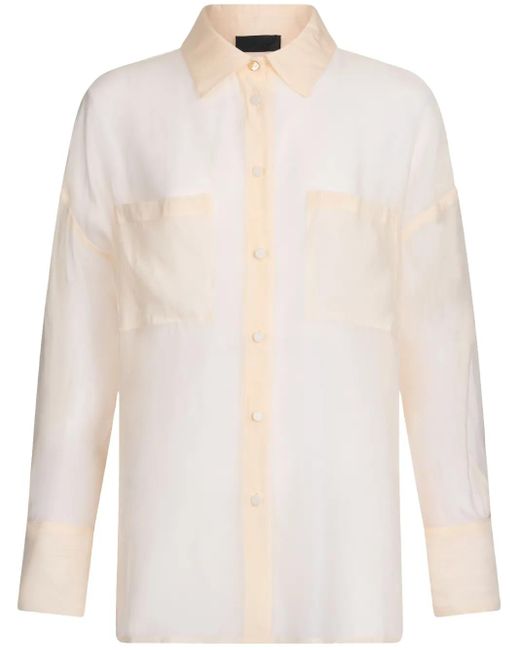 Liu Jo White Hemd Aus Organza