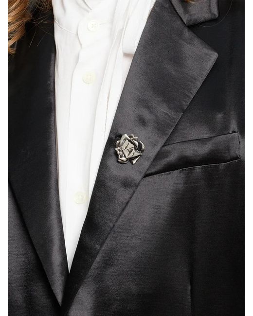 Ann Demeulemeester Black Flower Pin