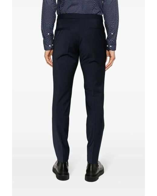 HUGO Blue Tapered-Leg Chino Trousers for men
