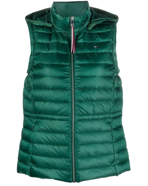 Tommy Hilfiger ジップアップ パデッドベスト Green
