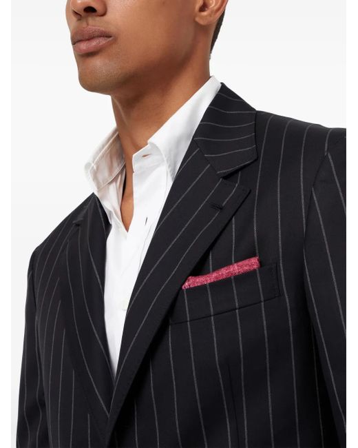 Brunello Cucinelli Blue Wool Blazer for men