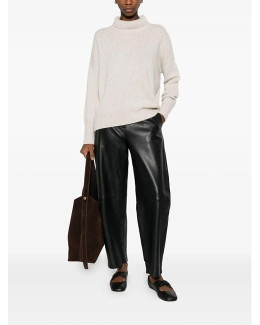Lisa Yang White High-Neck Sweater