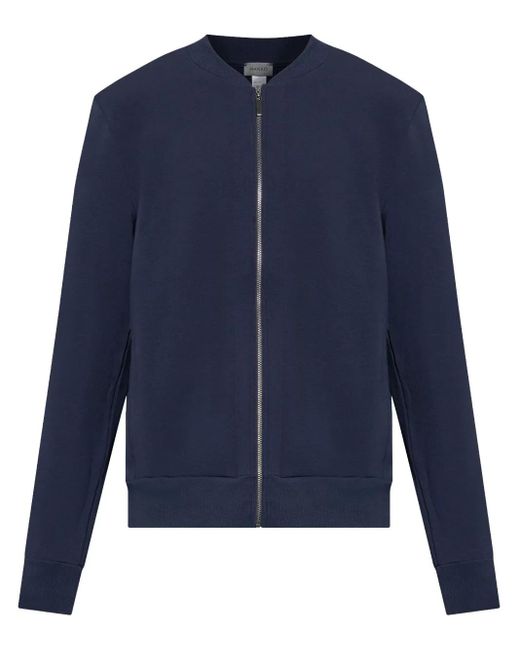 メンズ Hanro ジップアップ スウェットシャツ Blue