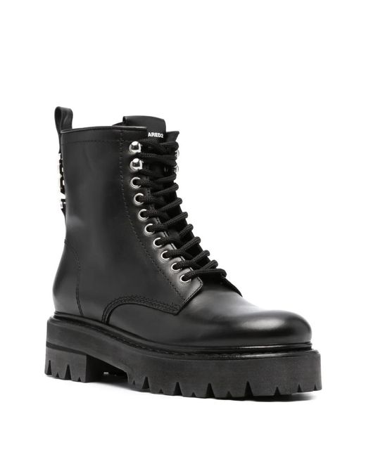 DSquared² Black Leather Ankle Boots